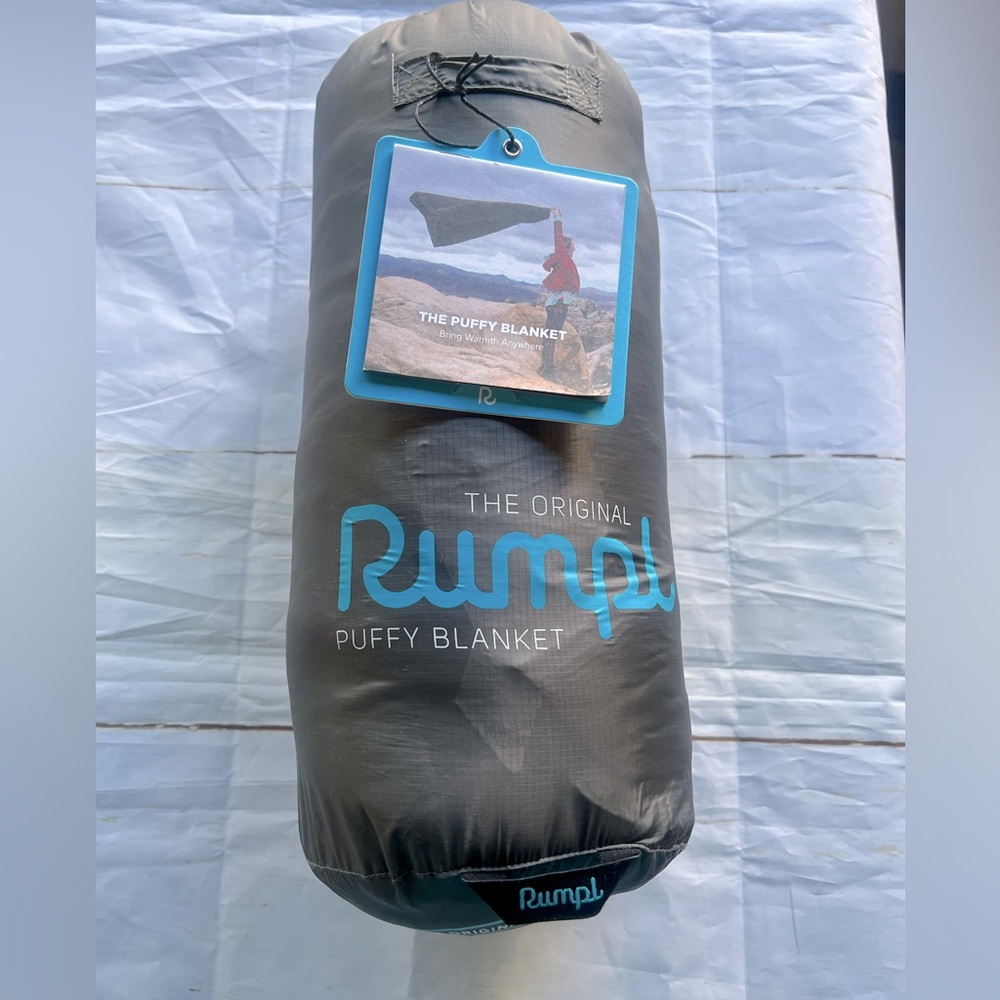 Rumpl Original Puffy Blanket  Travel Throw Charcoal Grey